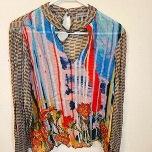 Conditions Apply size xs semi-sheer long sleeve top
